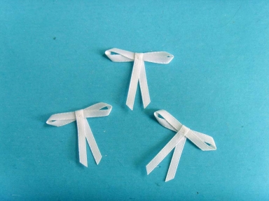 white satin mini ribbon bows for underwear