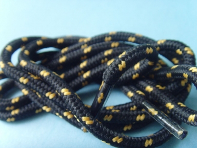 colored polyester round waxed boots shoelace