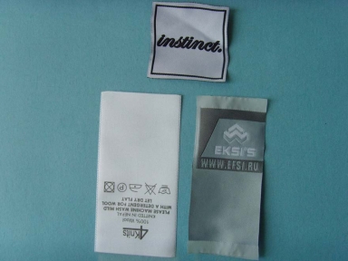 satin printed washing label and fold label