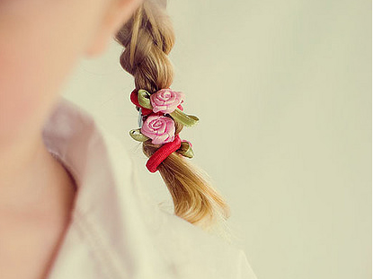 Beautiful rose ribbon bows