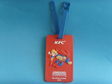 superman rubber badge name holder