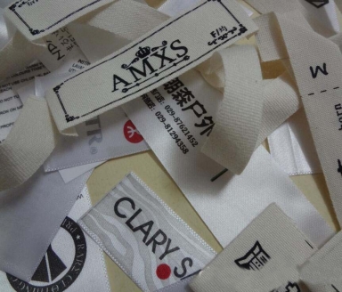 custom printing satin and cotton labels for clothing
